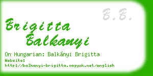 brigitta balkanyi business card